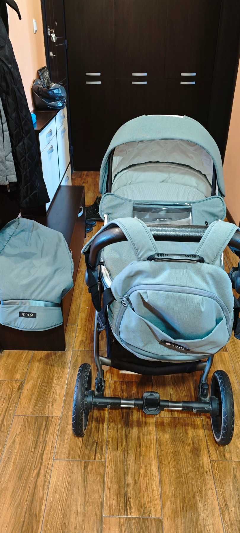 Бебешка количка Tutis Uno 3+, 2в1, 143 Menta