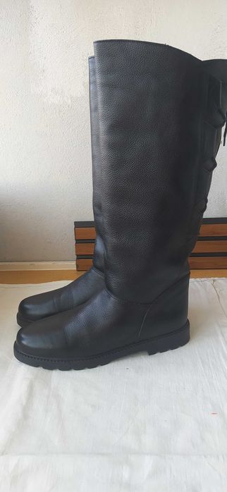 Сапоги кожаные зимние