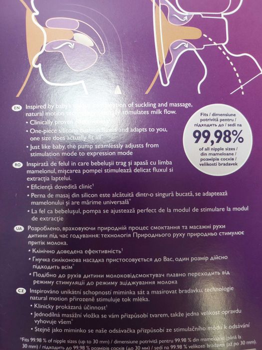 Pompa de san electrica PhilipsAvent SCF395/11,tehnologie NaturalMotion