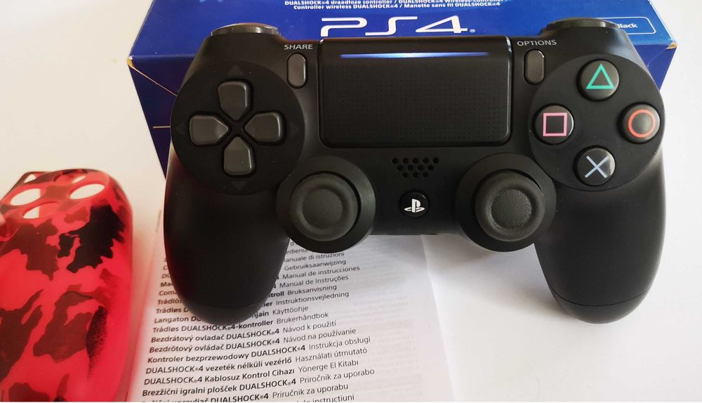 PS4 Dualshock 4 Оригинален контролер с кутия и протектор