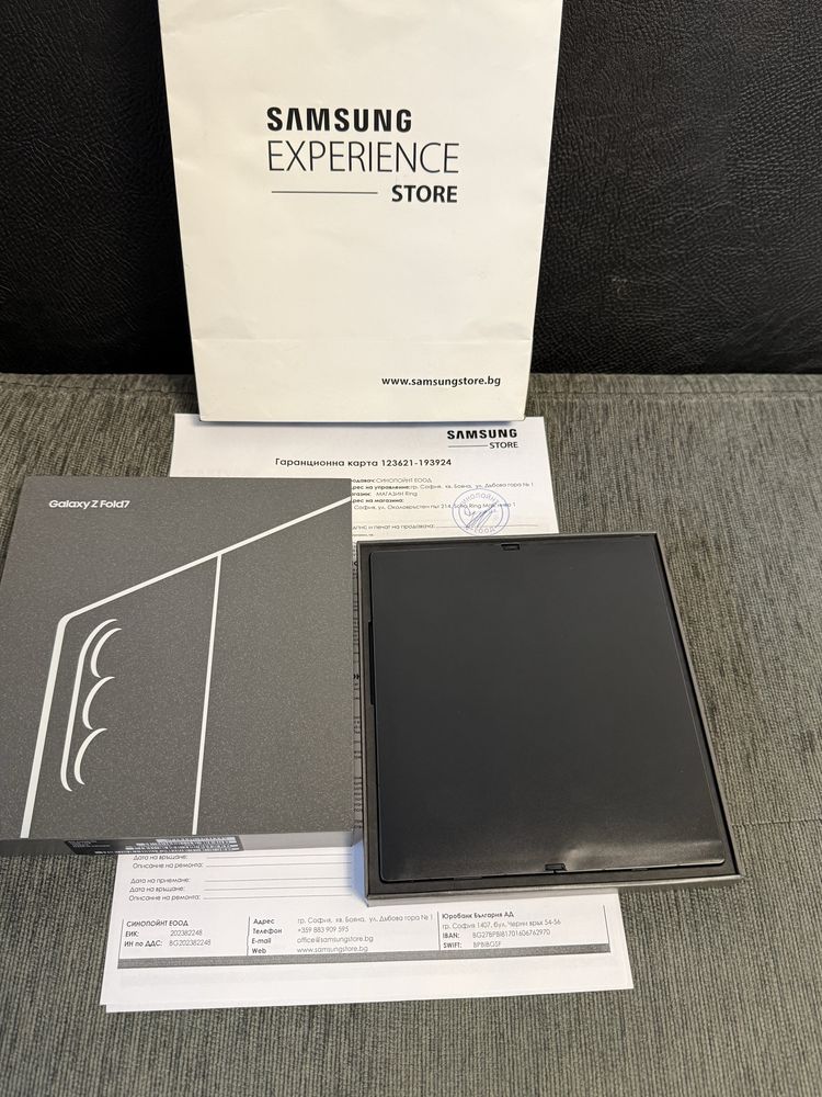 КАТО НОB 1TB Samsung Z Fold 7 Experience Store Гаранция 2027 Jetblack