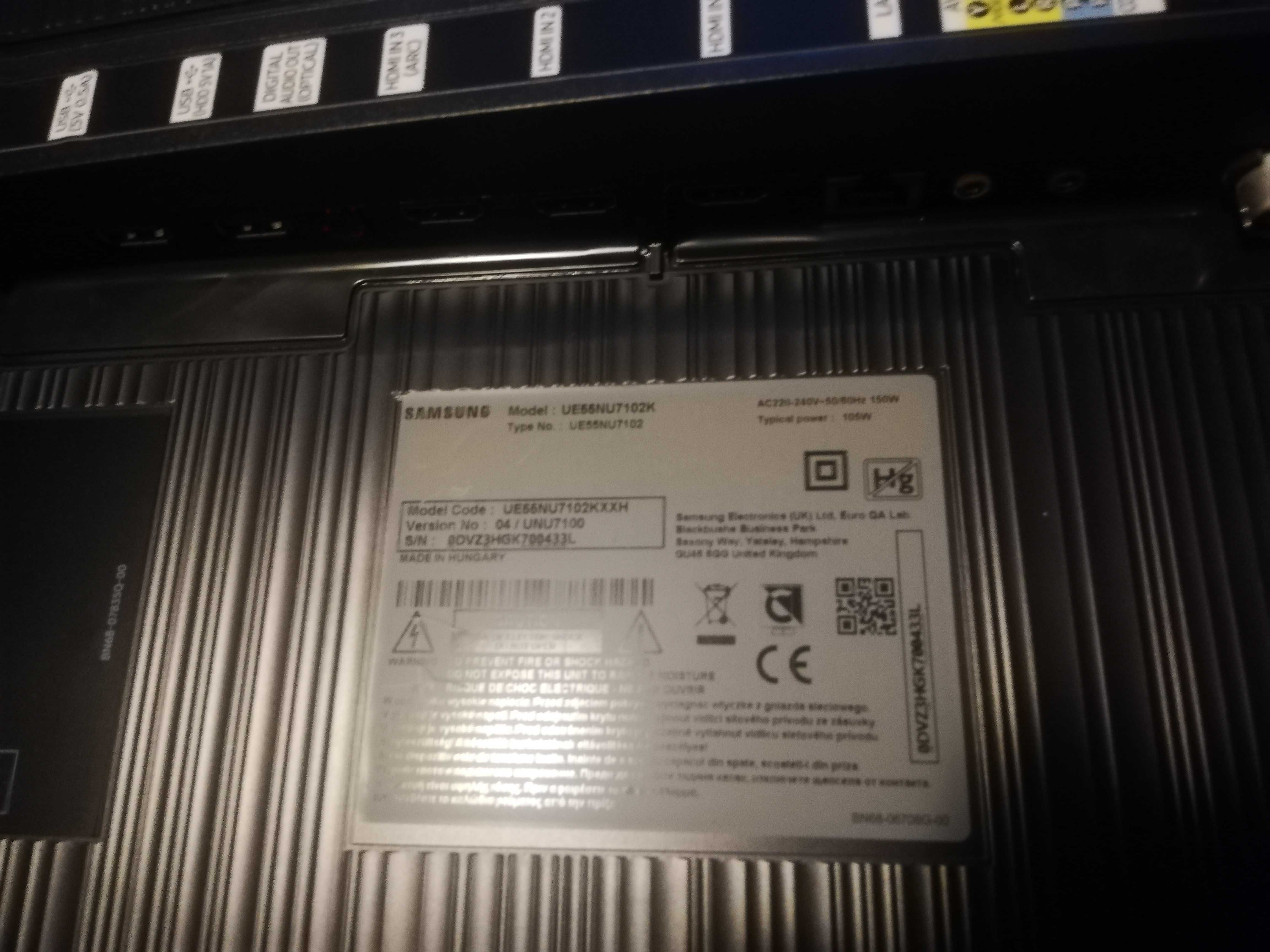 Placă video TV. Samsung UE55 NU 7102K