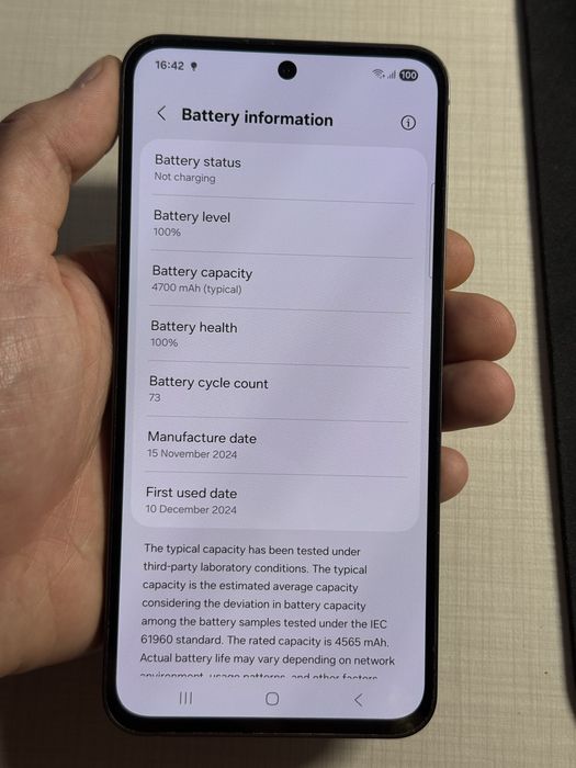 Samsung S24 FE 128gb 73 cicluri