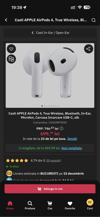 Apple AirPods 4 - noi, doar testate