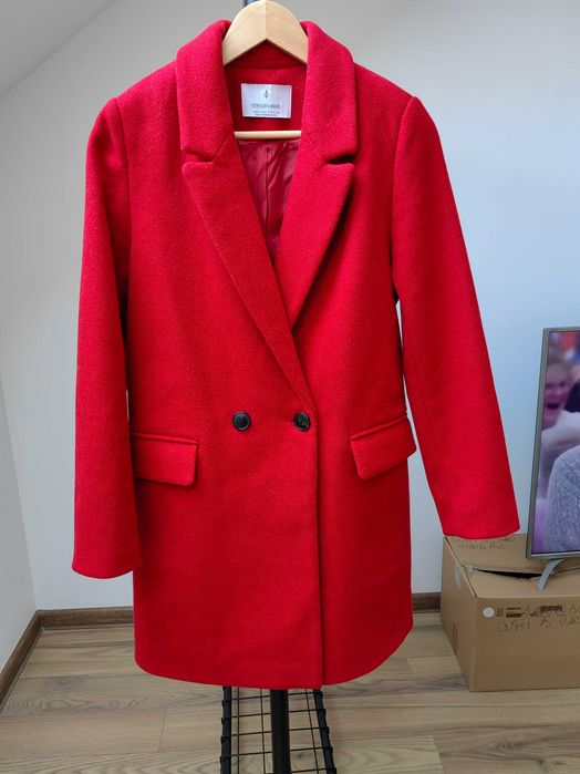 palton femei rosu