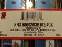 Rami Kingston 4GB DDR3 (2x2) CL9 1600 mhz