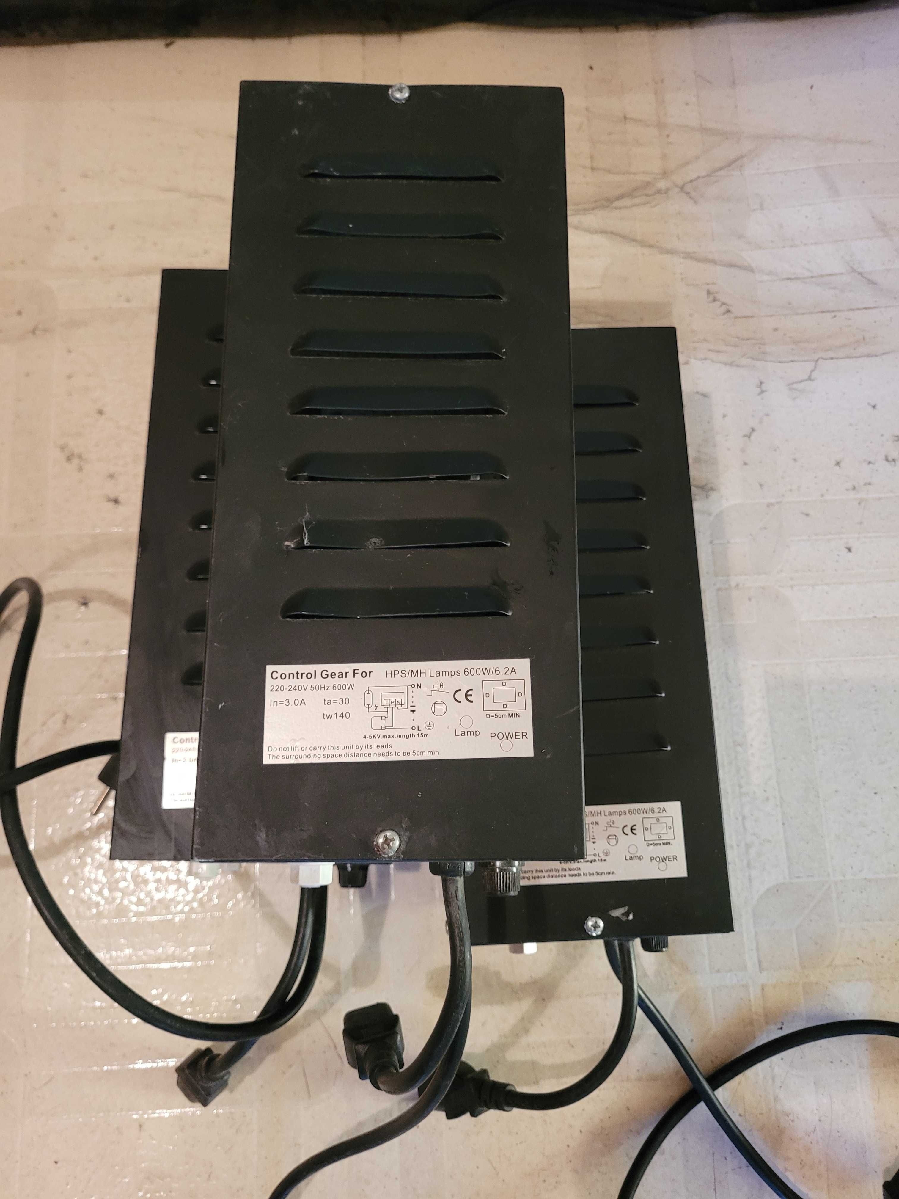 Комплекти за растеж 600 w  дросел, лампа и рефлектор