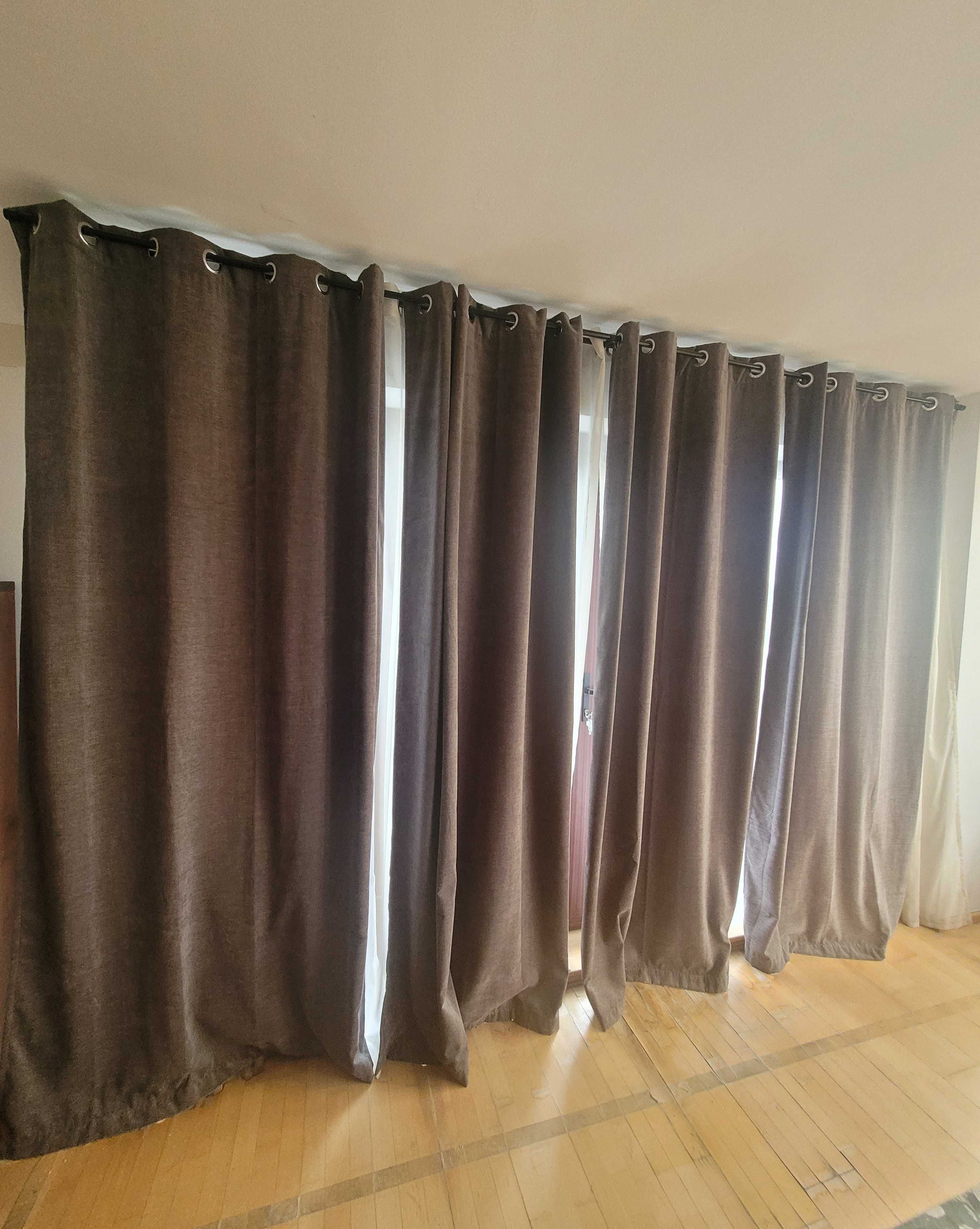 Set draperii blackout  (4buc)+perdele (2buc) pentru dormitor si living