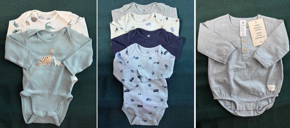 Голям лот дрешки за бебе Next, H&M, Benetton и подарък - 3-6 месеца