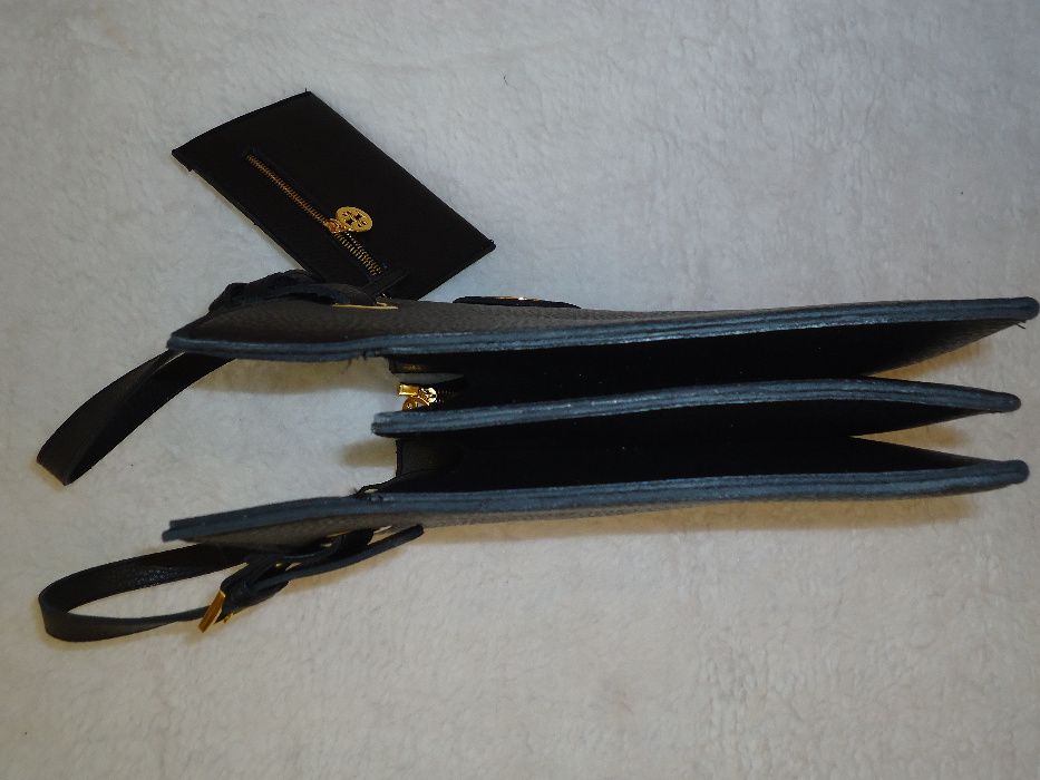 Geanta + portofel dama piele eco neagra 5 compartimente Tory Burch