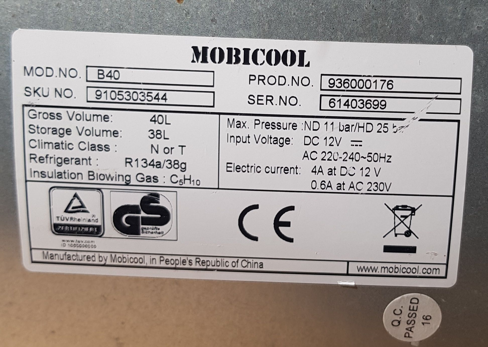 Dometic Mobicool B40 фризер 12V и 220v
