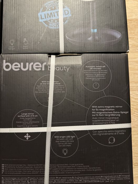 Oglinda machiaj cosmetica BEURER 45 black cu LED