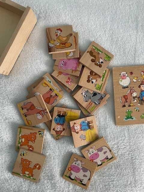 Дървена мемори игра 20 плочки