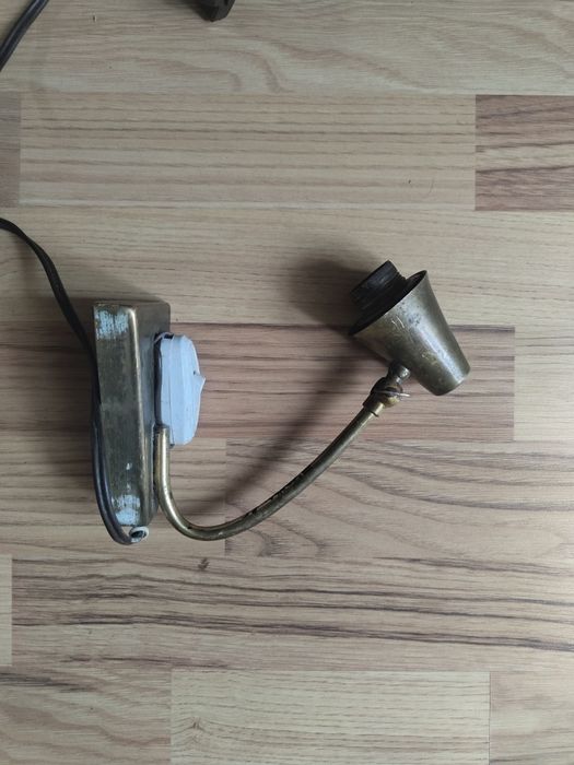 Mini lampa de birou veche din alama