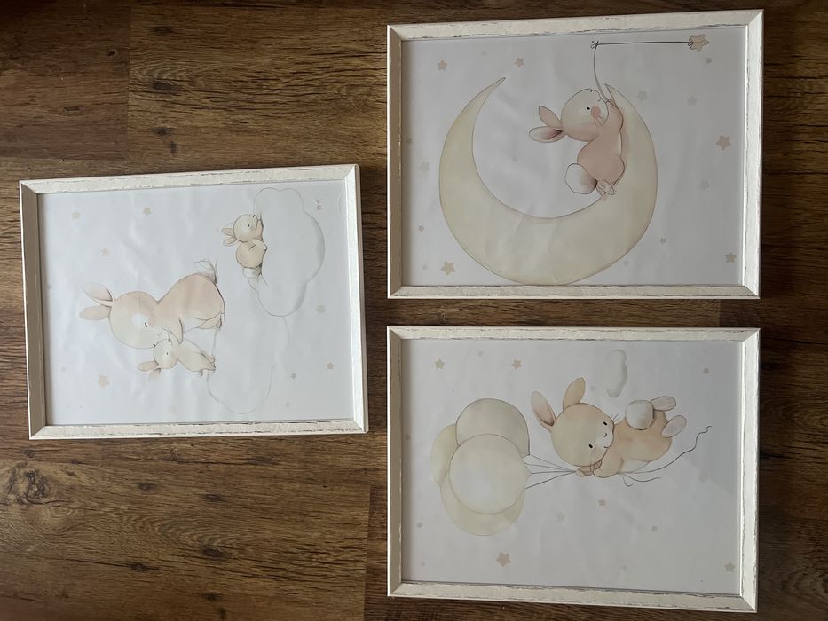 Картини на зайчета за детска стая