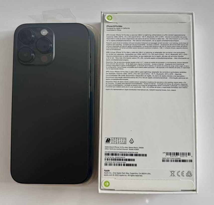 Iphone 14 Pro Max, Space Black, 256Gb, liber de retea