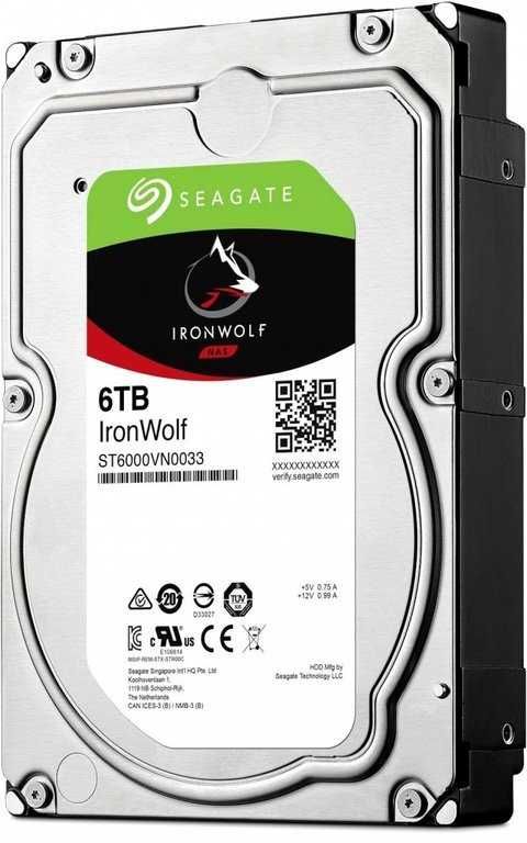 Жесткий диск 3.5" HDD 6TB Seagate Ironwolf  7200 Об/мин