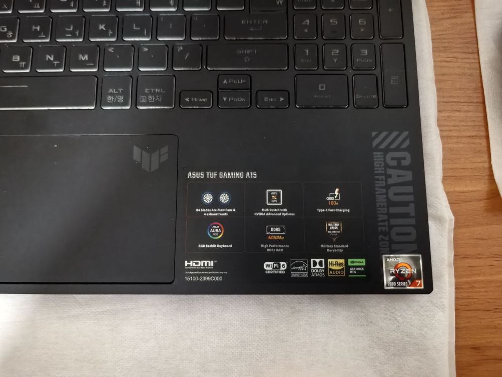 Asus Tuf gaming a15 ideyal