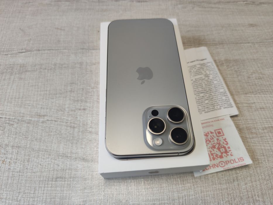 КАТО НОВ iPhone 16 Pro Max 256GB Natural 1г. Гаранция Технополис!