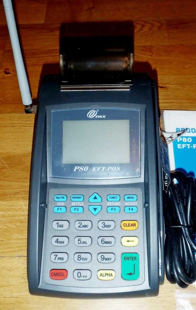 новый платежный терминал PAX P80 EFT-POS с блоком питания, без коробки