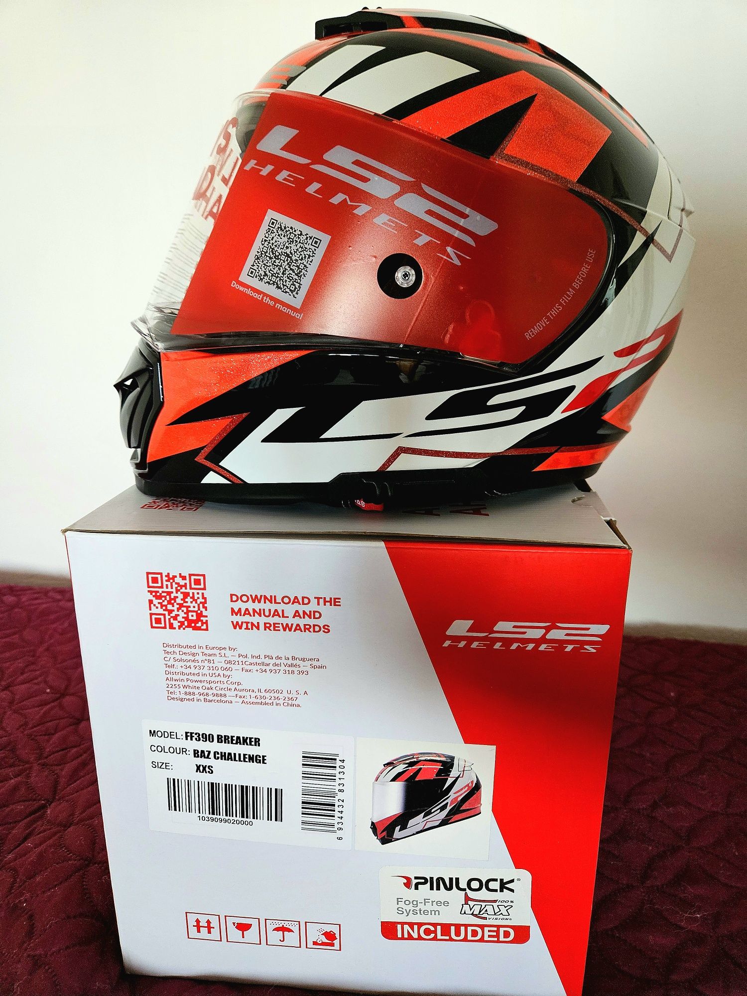 Full face каска LS2 - XXS размер