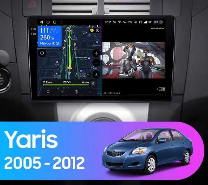 Мултимедия за Toyota Yaris с Android Двоен ДИН Навигация TOYOTA YARIS