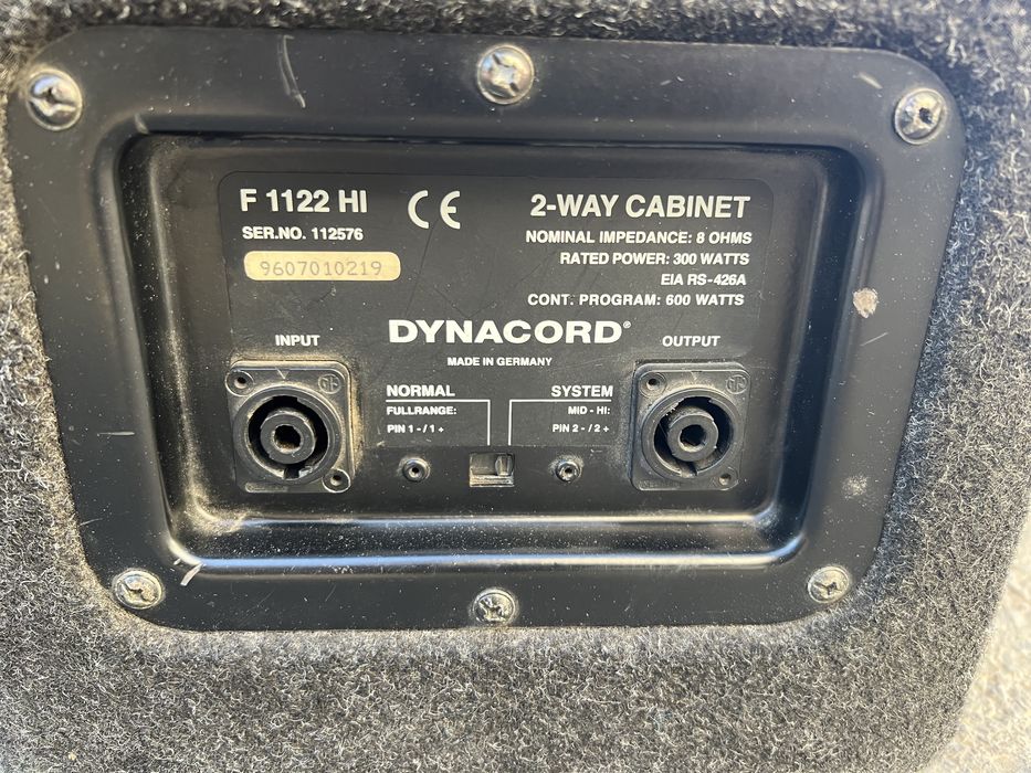 Vand boxe dynacord F1122 ( VL122 RX112 )