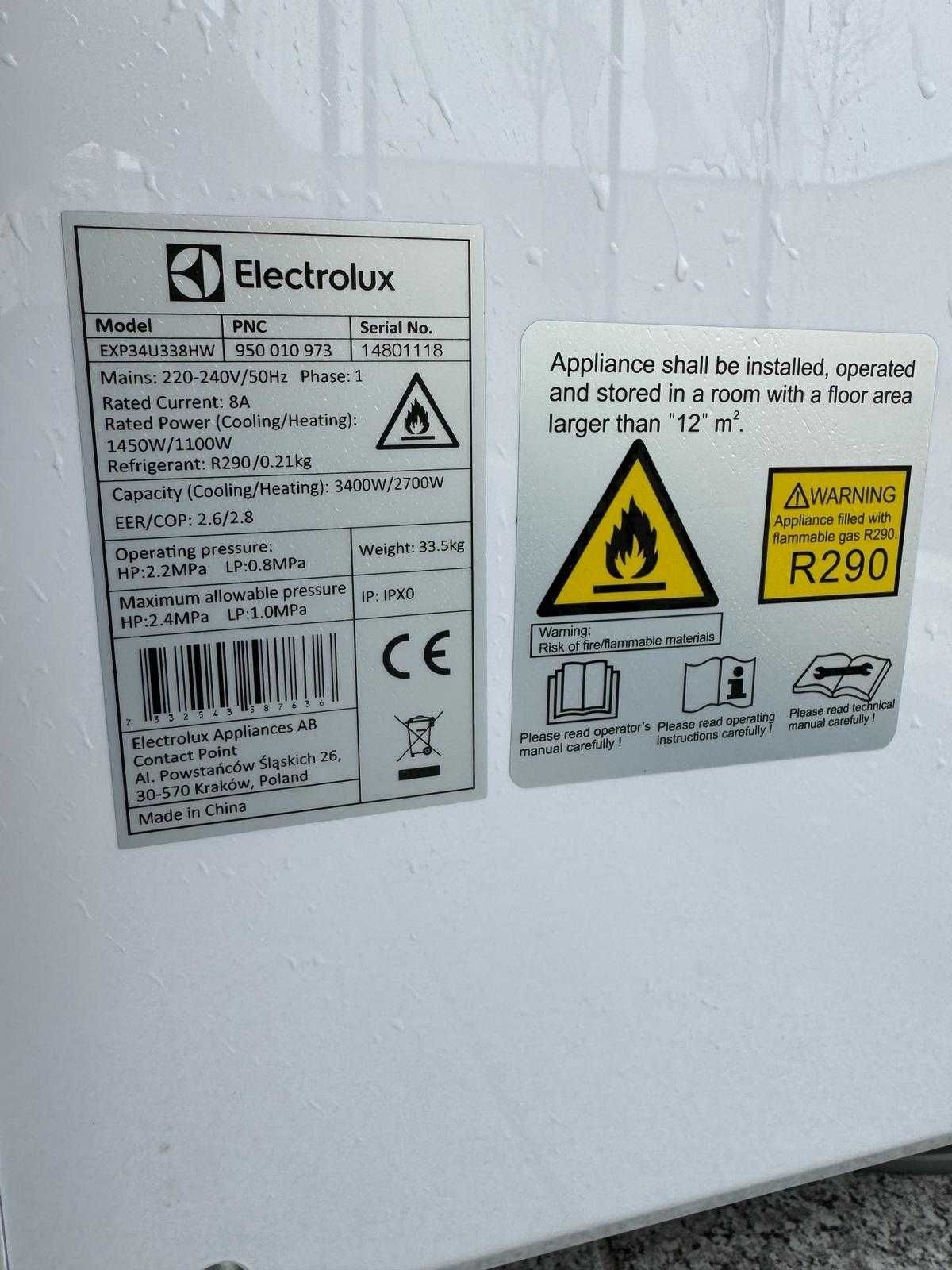 Aer conditionat portabil Electrolux EXP34U338HW, 12000 BTU