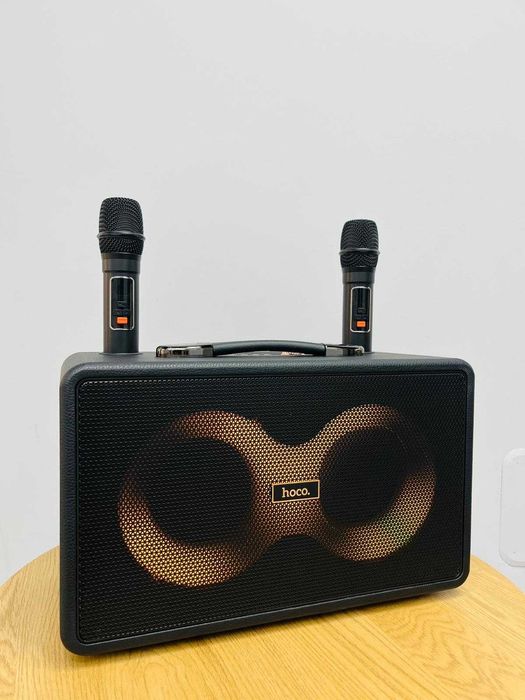 Boxa Hoco HA8 Karaoke cu 2 microfoane fara fir - Nou