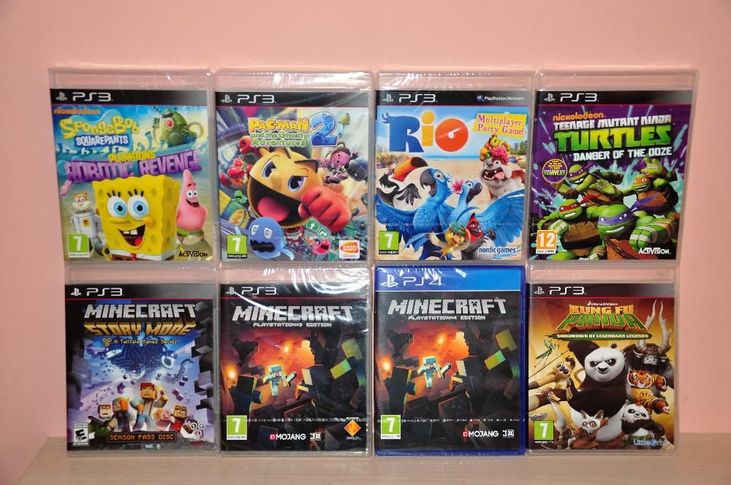 Ps3,PS4,Wonderbook,minecraft,sonic,madagascar,ratchet,lego,panda