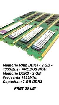 Memorie Ram DDR 3 - 2 GB 1333 Mhz