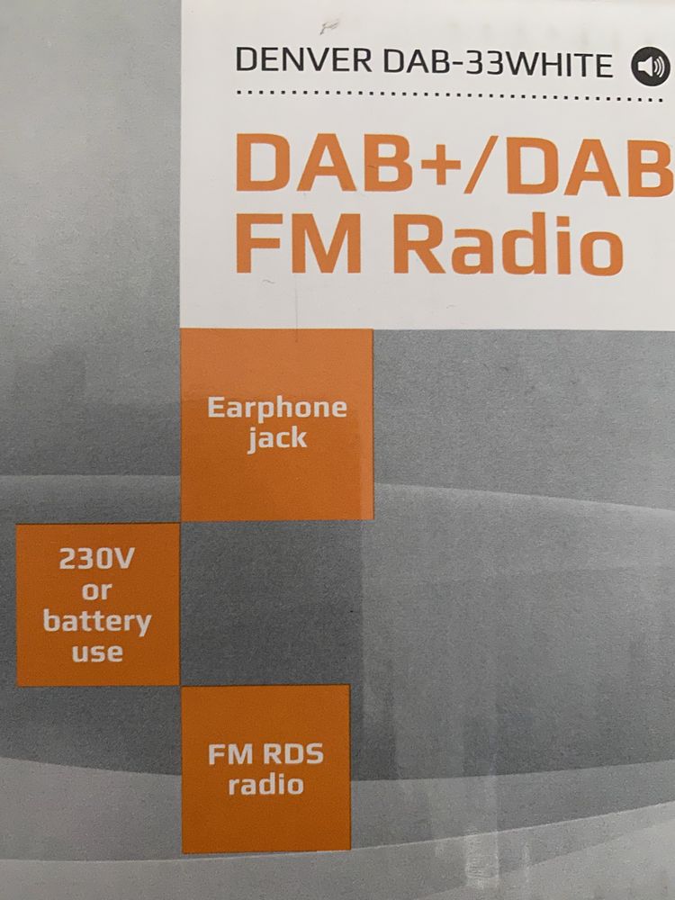 Radio Denver Dab - 33 White Dab+/Dab Fm Radio - produs nou