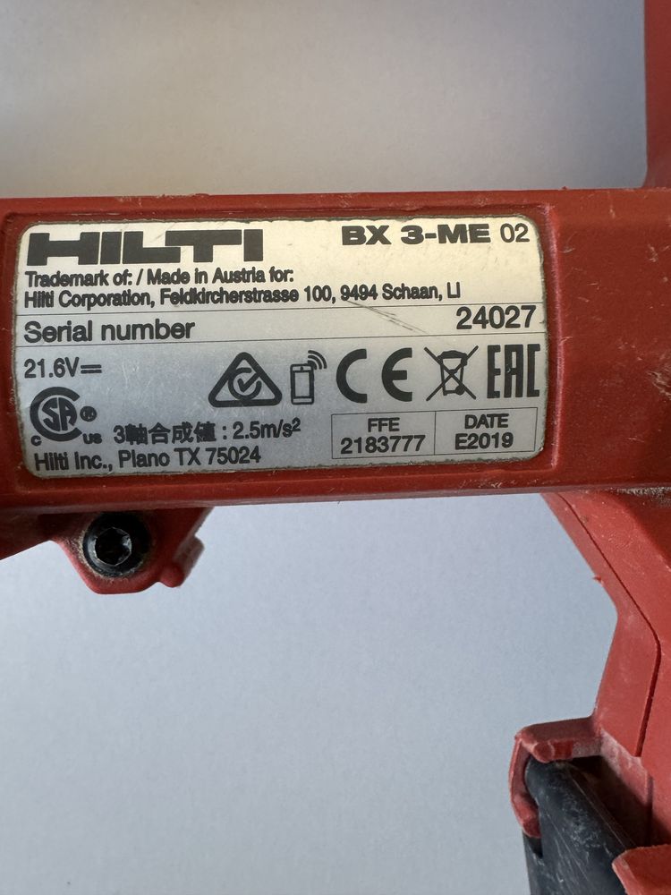 Pistol cuie Hilti BX-3  ME 22V