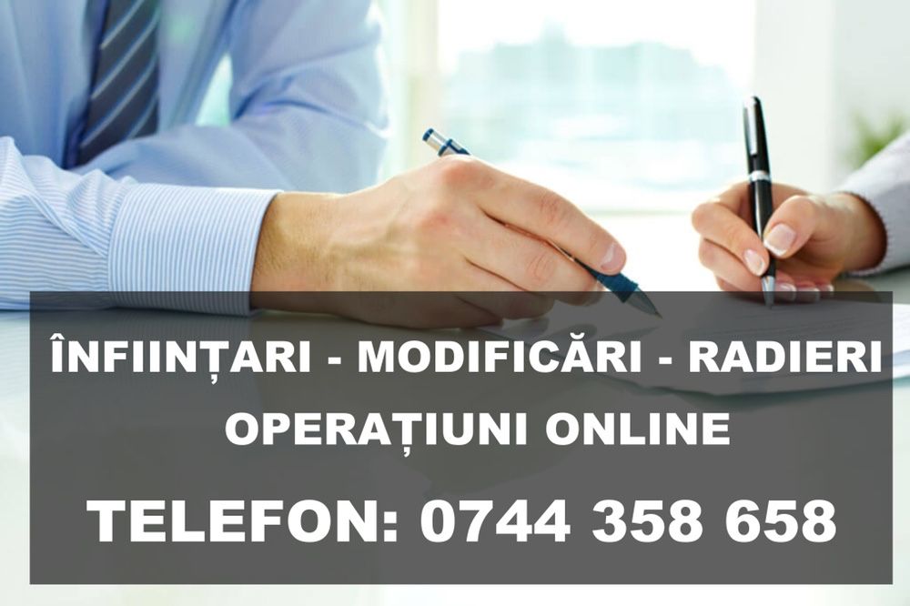 Înființări Firme|Modificări| Radieri|Contabilitate|Insolvență| PFA/SRL