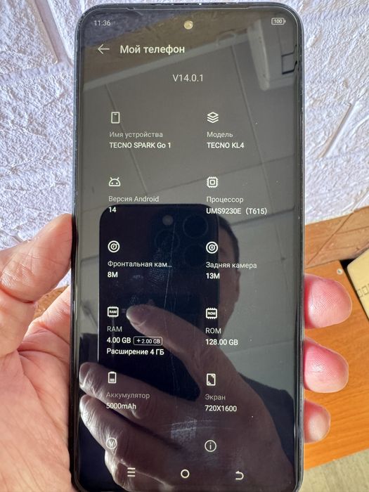 Tecno  spark  go  1  128g  2024года