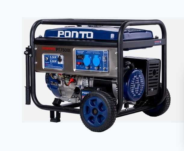 Монофазен бензинов генератор Ponto 7500Е XD, 6.5 kW, 28 л, с AVR