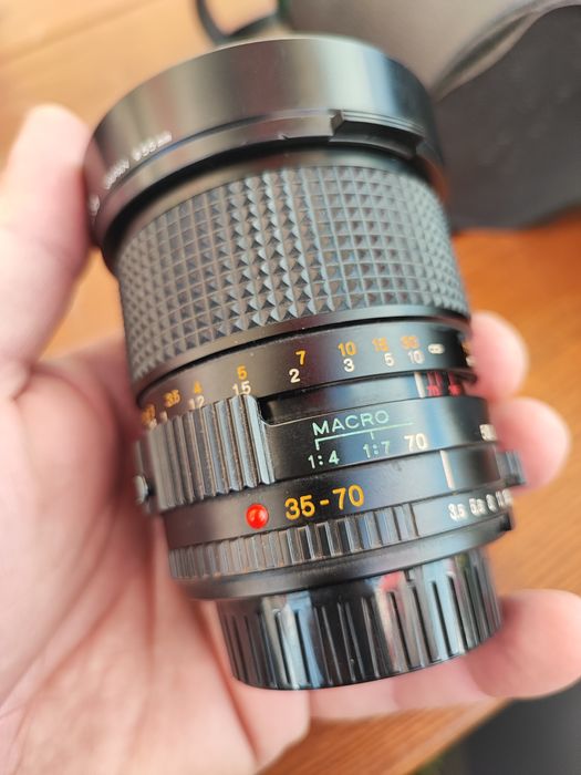 Obiectiv legendar MINOLTA 35-70 f:3,5 optic identic cu Leitz Vario Elm