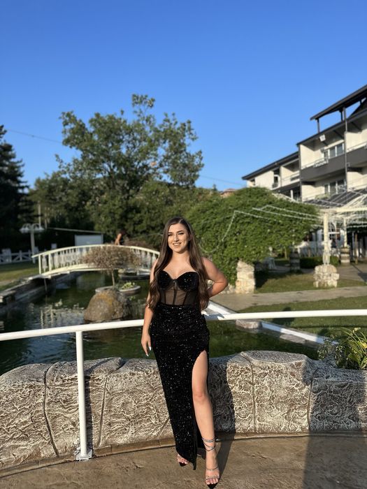 Официална рокля с пайети S-M