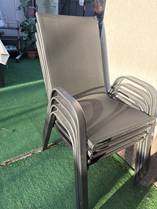 Scaune gradina 6 bucati cu perne