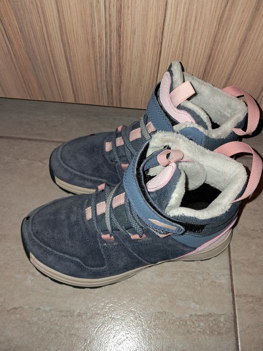 Ghete pt fete, nr. 32 și 33, din piele, impermeabile, Quechua