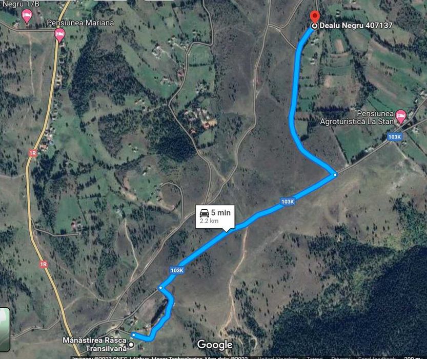 Teren Dealu Negru de vanzare, la 3 km de Belis