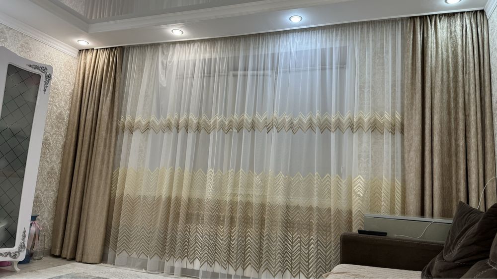 Продам комплект шторы + тюли