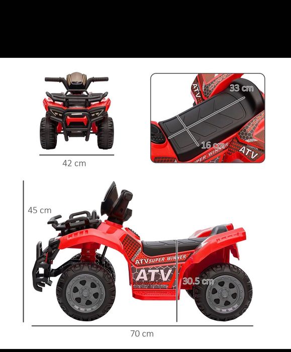Homcom ATV Electric pentru Copii