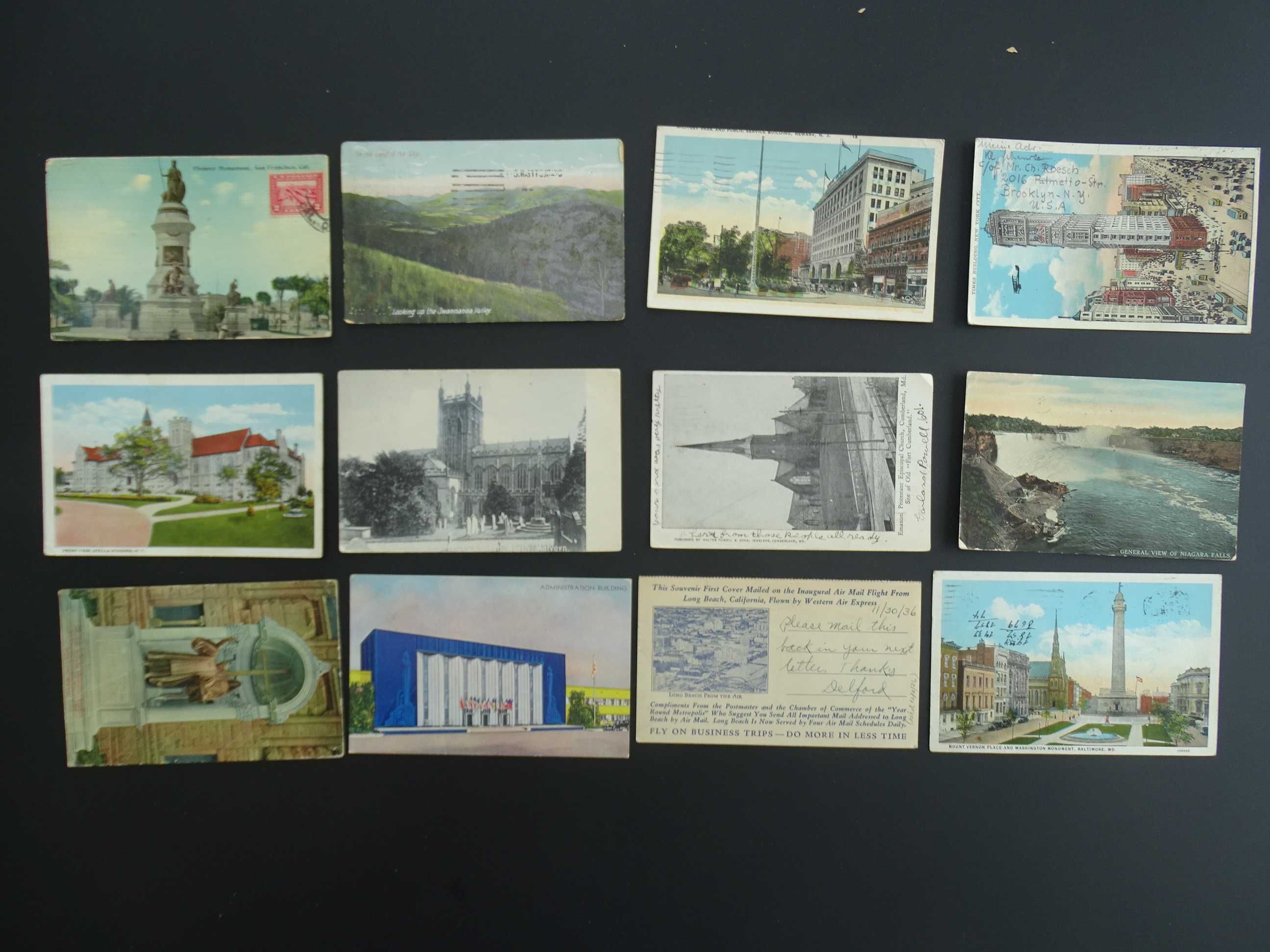 USA/SUA 1900-1945 , 30 plicuri si Carti Postale circulate (Lot 4001)