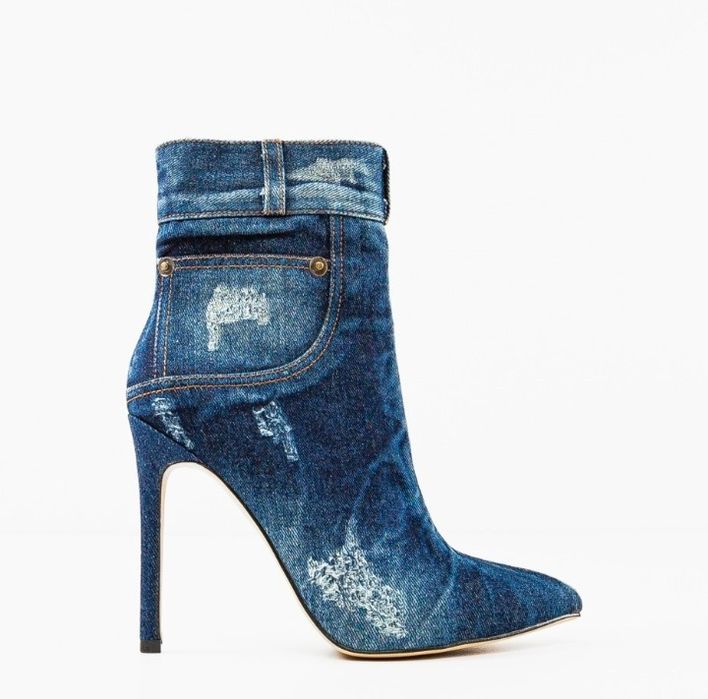 Botine elegante jeans,super model, noi,cutie