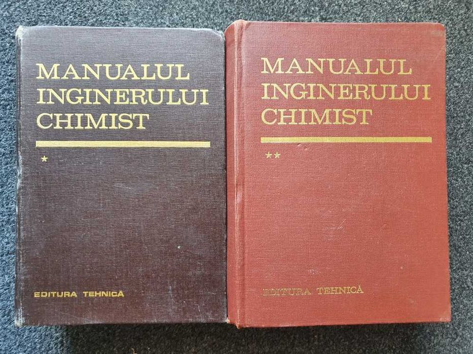 MANUALUL INGINERULUI CHIMIST (2 volume, editie 1972-1973)