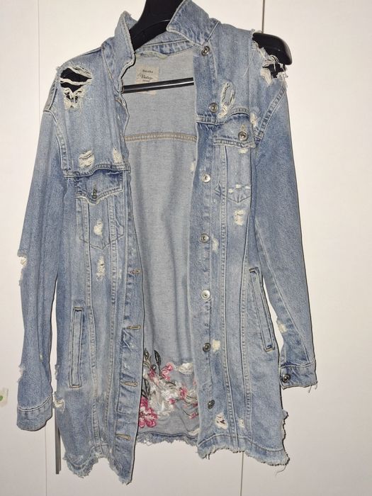 Дълго дънково яке Bershka