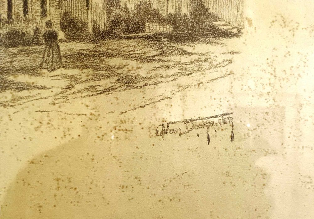 Литография на известния белгийски художник Edmond Van Dooren?