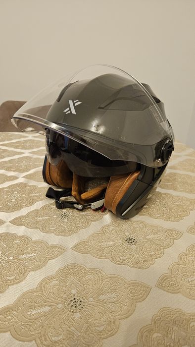 Cască open face SHOX DEFENDER,cu ochelari de soare, marimea M