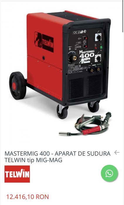 Aparat de sudura Mig Mag Telwin Mastergmig 400 / 400 amp / 380v